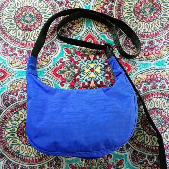 BAGGU Handbags - BAGGU Lapis Small Nylon Crescent Bag - With NEW Longer Strap